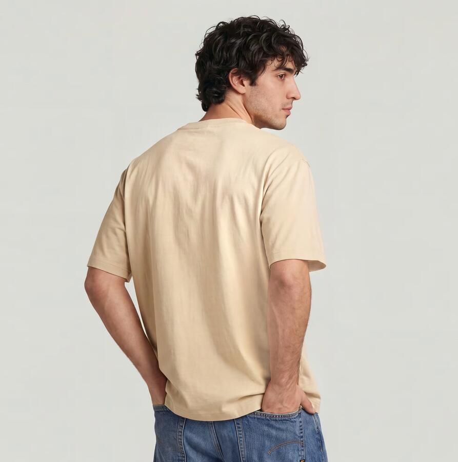 G-Star RAW Relaxed Base T-Shirt Beige Heren - Foto 3