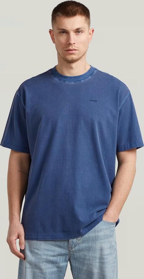 G-Star RAW Relaxed Base T-Shirt Midden blauw Heren