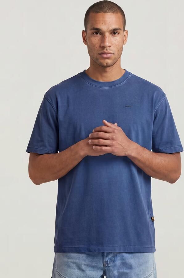 G-Star RAW Relaxed Base T-Shirt Midden blauw Heren - Foto 4