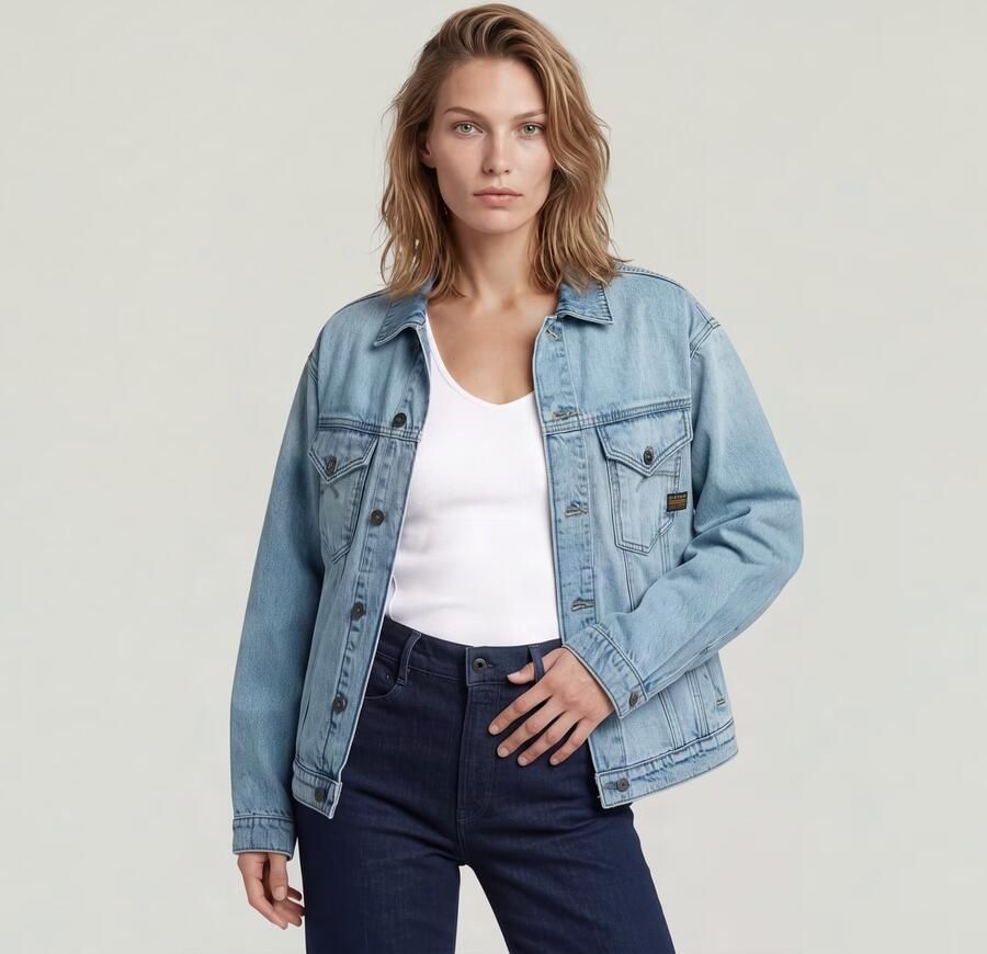 G-Star RAW Relaxed Denim Jack Lichtblauw Dames - Foto 10