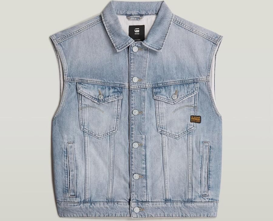 G-Star RAW Relaxed Denim Vest Lichtblauw Dames - Foto 7