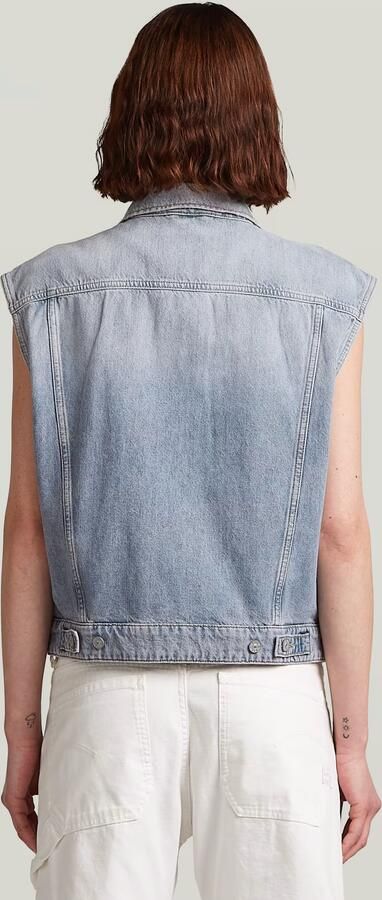 G-Star RAW Relaxed Denim Vest Lichtblauw Dames - Foto 6