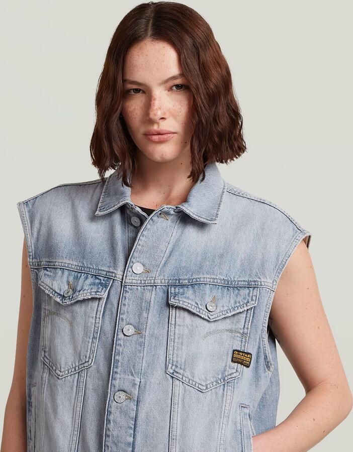 G-Star RAW Relaxed Denim Vest Lichtblauw Dames - Foto 2