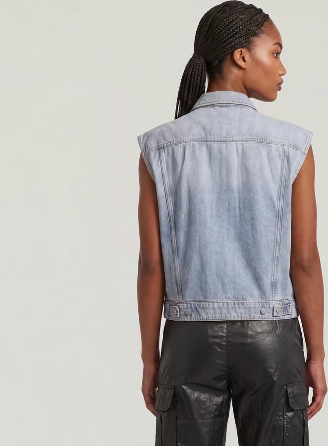 G-Star RAW Relaxed Denim Vest Lichtblauw Dames - Foto 5