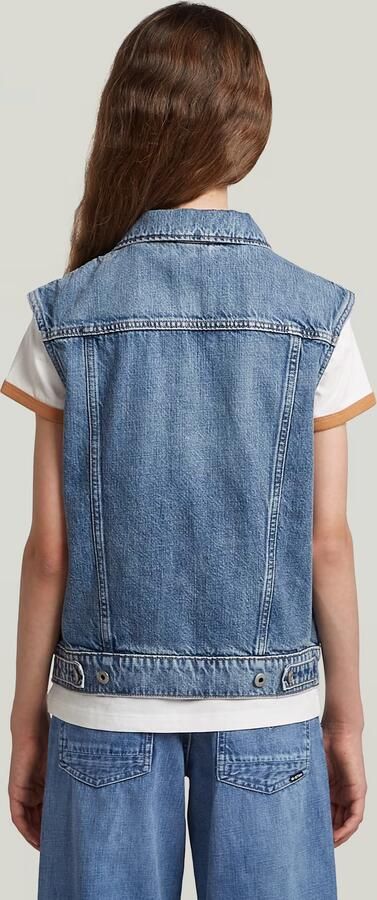 G-Star RAW Relaxed Denim Vest Meisjes Midden blauw meisjes - Foto 5