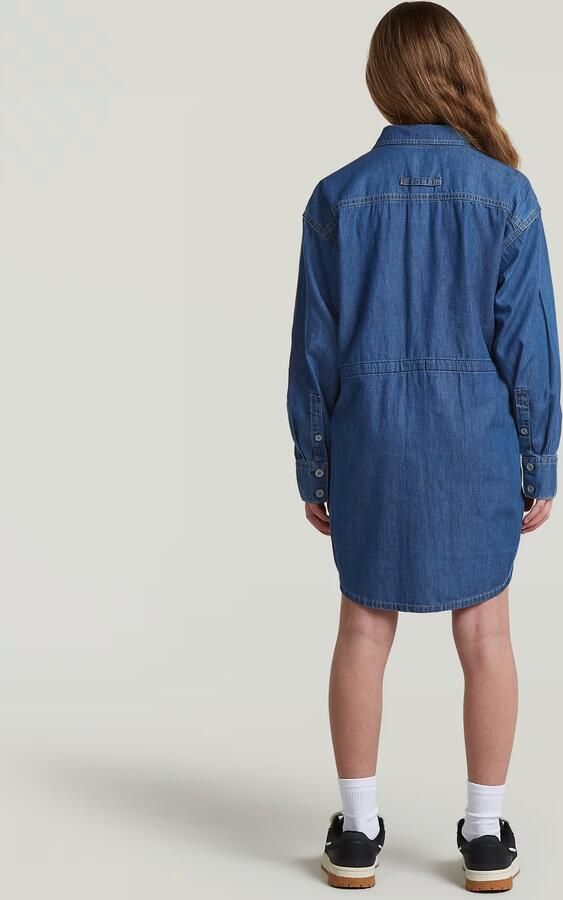 G-Star RAW Relaxed Drawcord Jurk voor meisjes Midden blauw meisjes - Foto 3