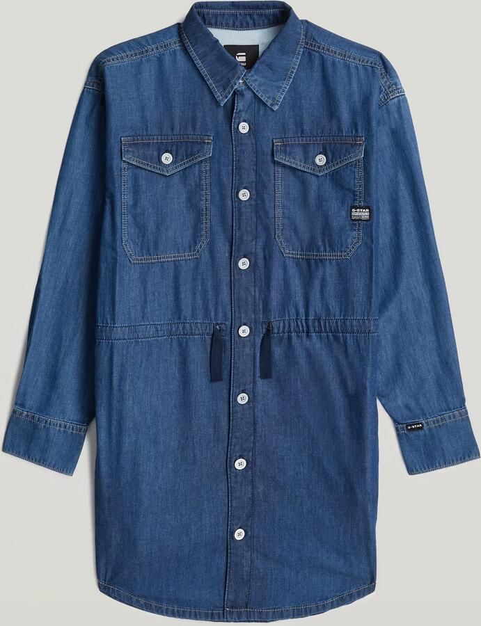 G-Star RAW Relaxed Drawcord Jurk voor meisjes Midden blauw meisjes - Foto 2