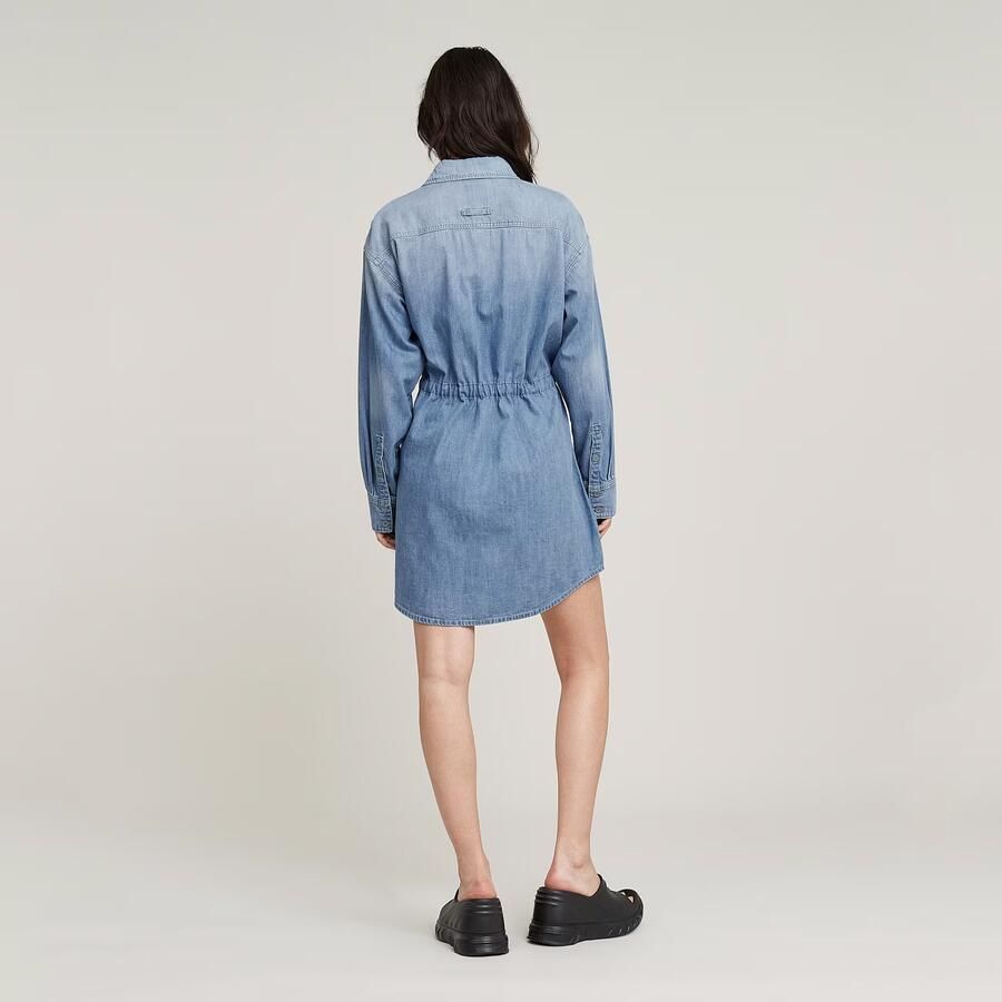 G-Star RAW Relaxed Drawcord Spijkerjurk Lichtblauw Dames