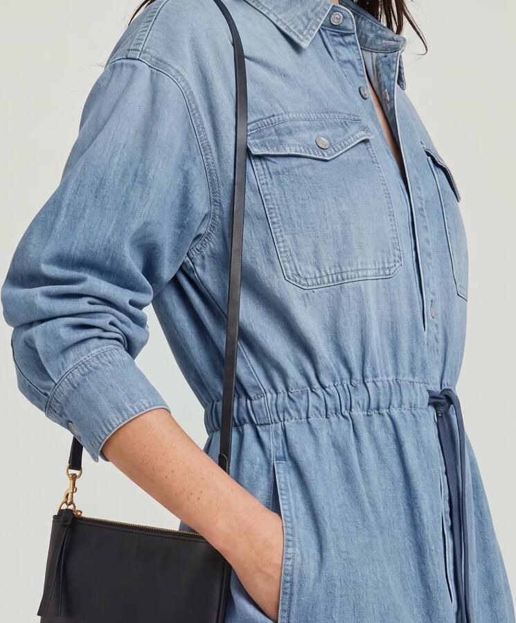 G-Star RAW Relaxed Drawcord Spijkerjurk Lichtblauw Dames - Foto 4