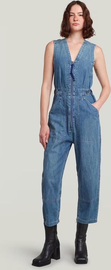 G-Star RAW Relaxed Jumpsuit Midden blauw Dames - Foto 5