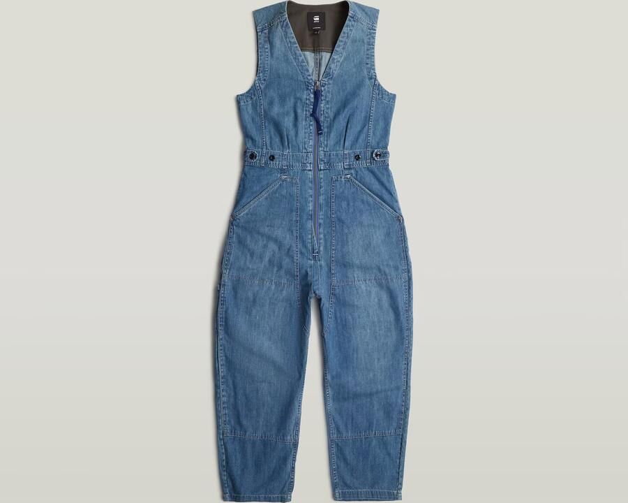 G-Star RAW Relaxed Jumpsuit Midden blauw Dames