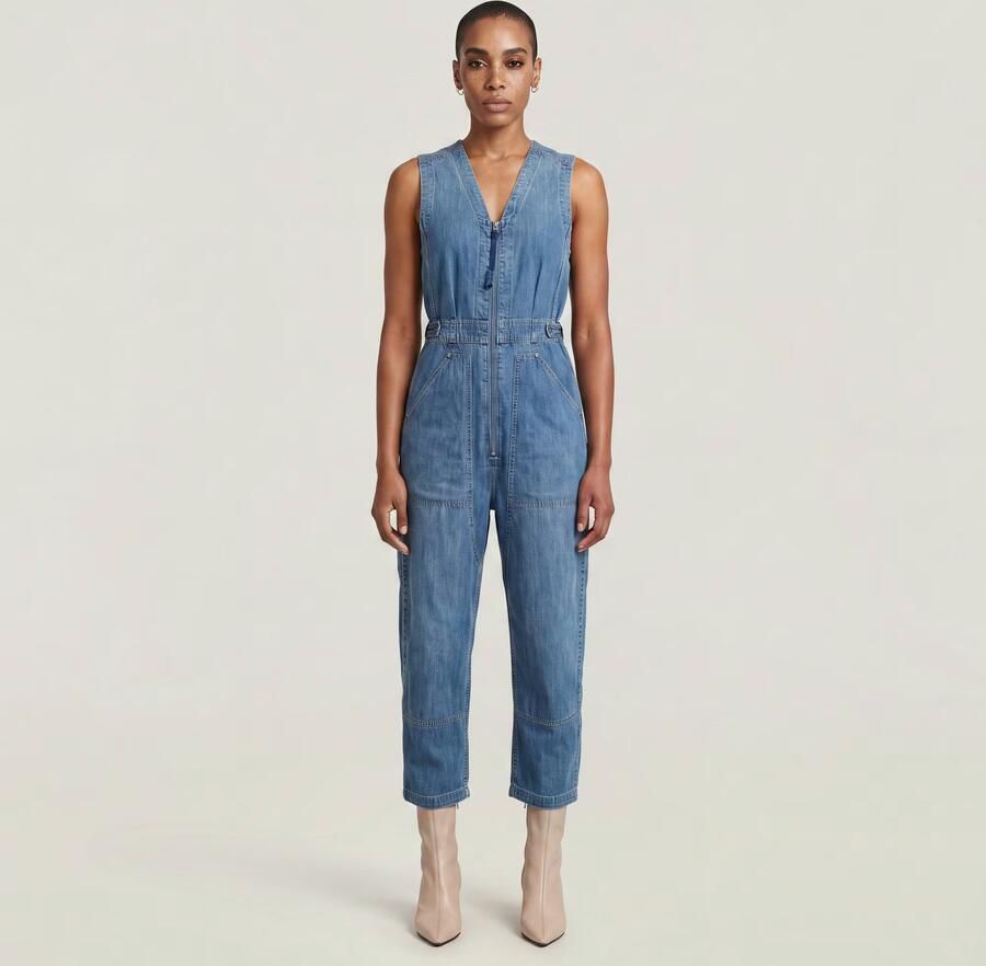G-Star RAW Relaxed Jumpsuit Midden blauw Dames - Foto 3