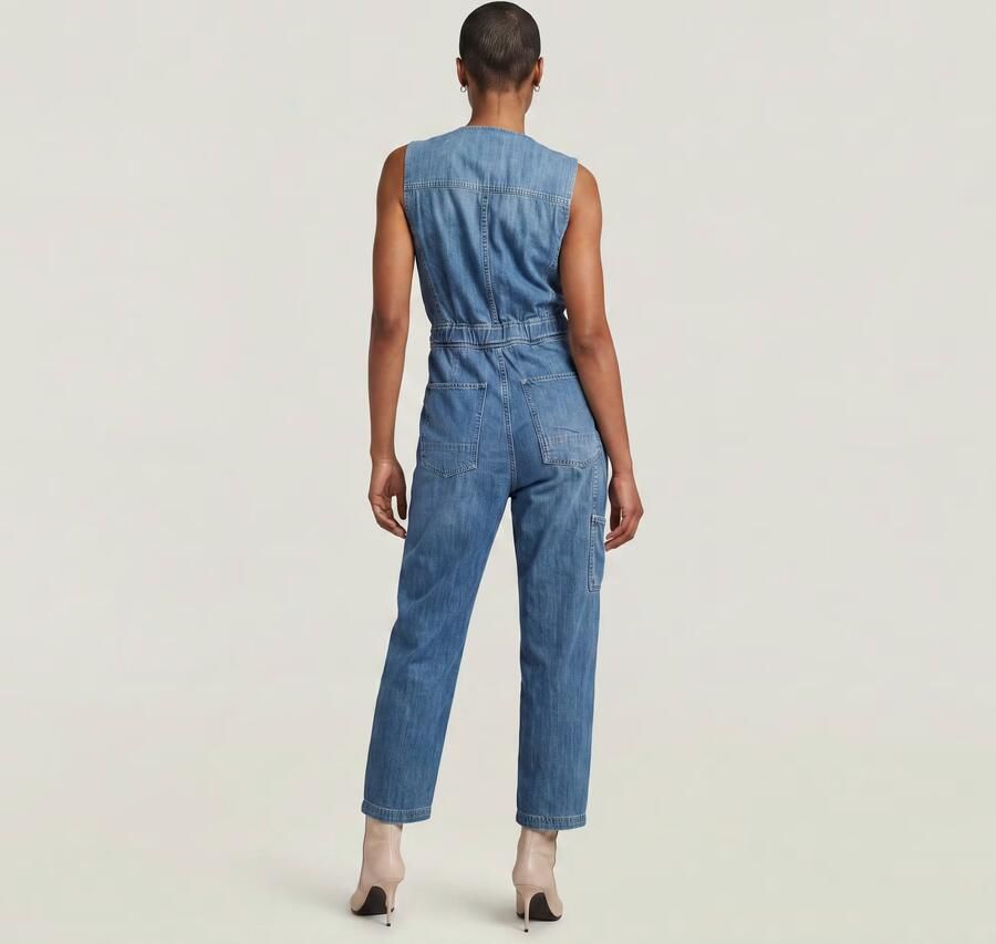 G-Star RAW Relaxed Jumpsuit Midden blauw Dames - Foto 4