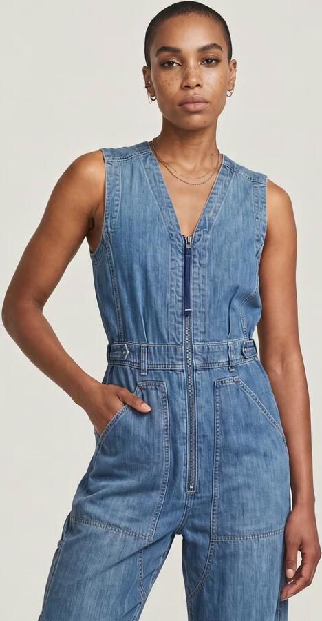 G-Star RAW Relaxed Jumpsuit Midden blauw Dames - Foto 6
