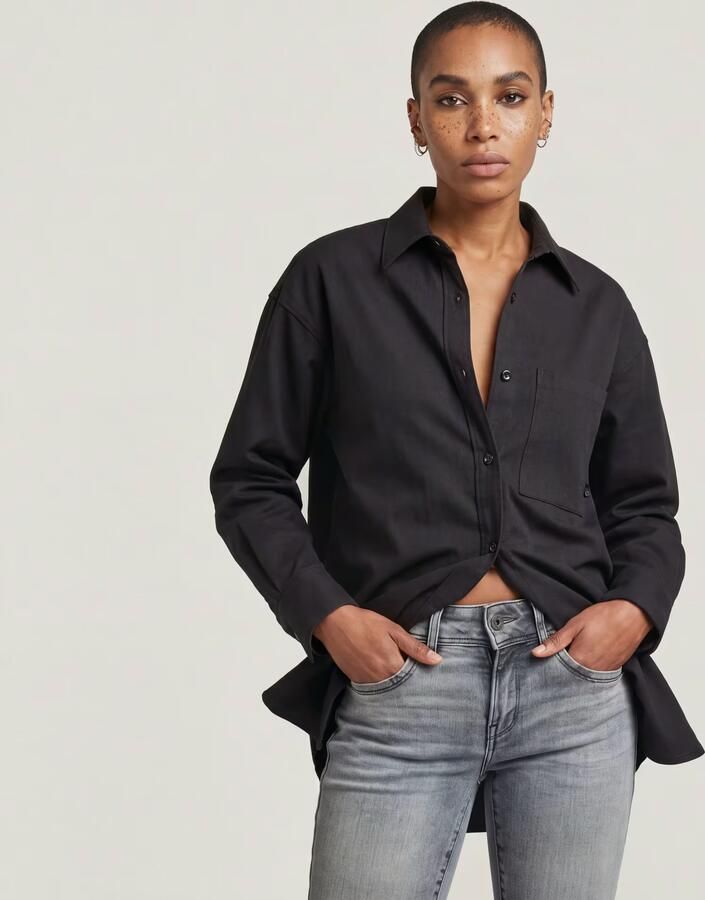 G-Star RAW Relaxed Overshirt Donkerblauw Dames - Foto 5