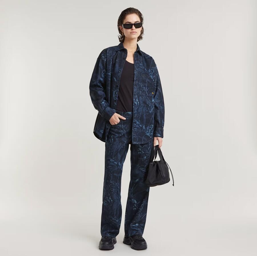 G-Star RAW Relaxed Overshirt Midden blauw Dames - Foto 6