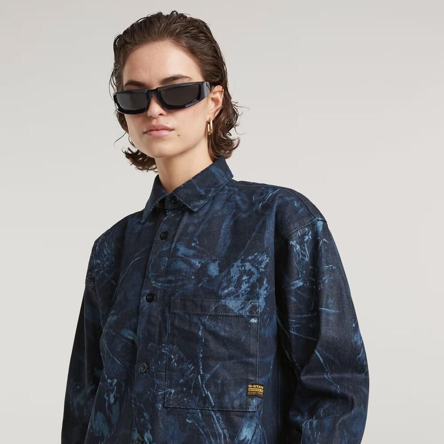 G-Star RAW Relaxed Overshirt Midden blauw Dames - Foto 3