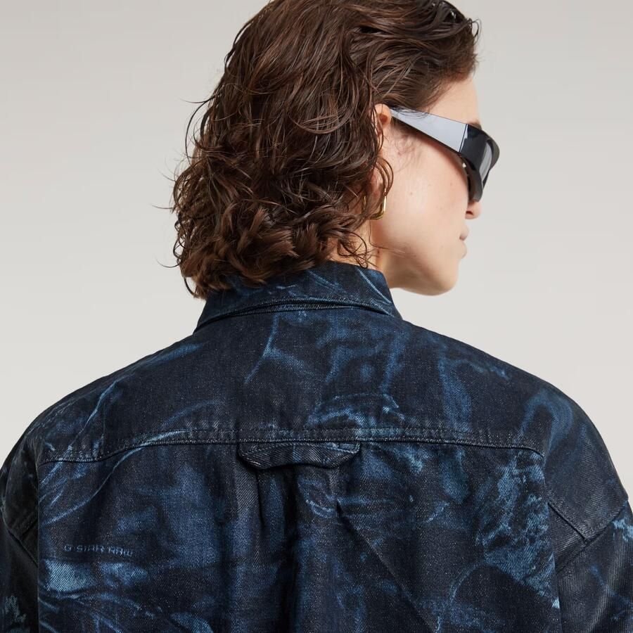 G-Star RAW Relaxed Overshirt Midden blauw Dames - Foto 4