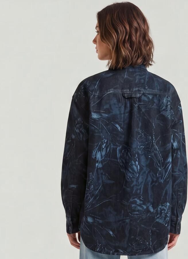 G-Star RAW Relaxed Overshirt Midden blauw Dames - Foto 5