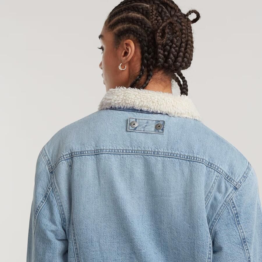 G-Star Raw Jeansjack met voering van imitatiebont - Foto 4