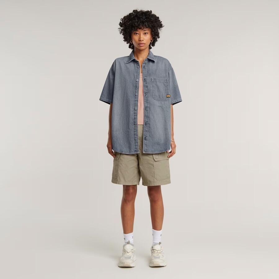 G-Star RAW Relaxed Shirt Midden blauw Dames - Foto 2