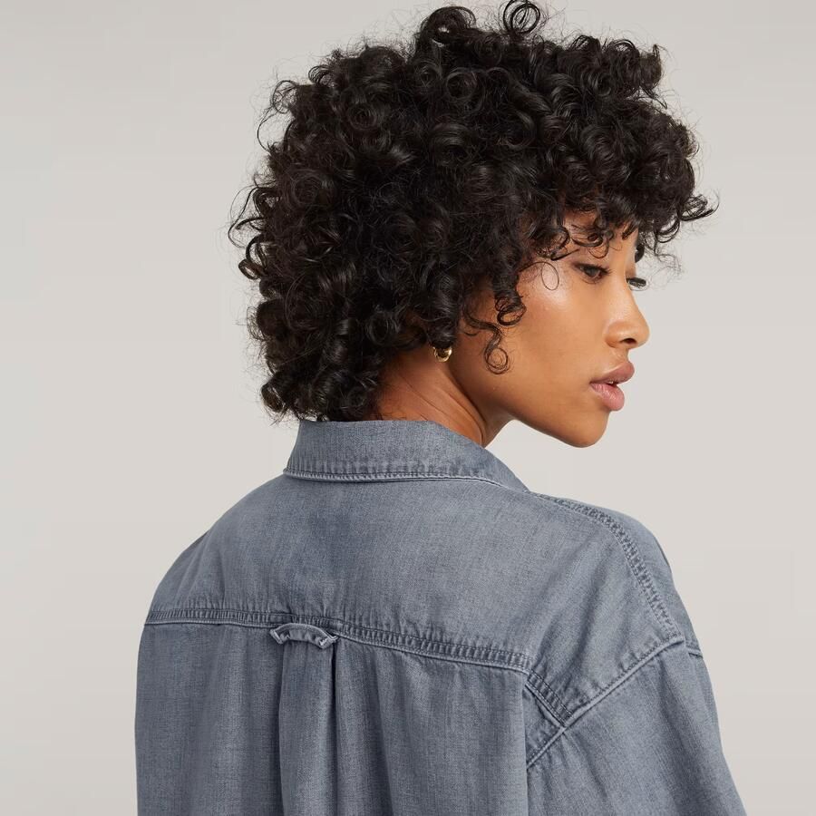 G-Star RAW Relaxed Shirt Midden blauw Dames - Foto 4