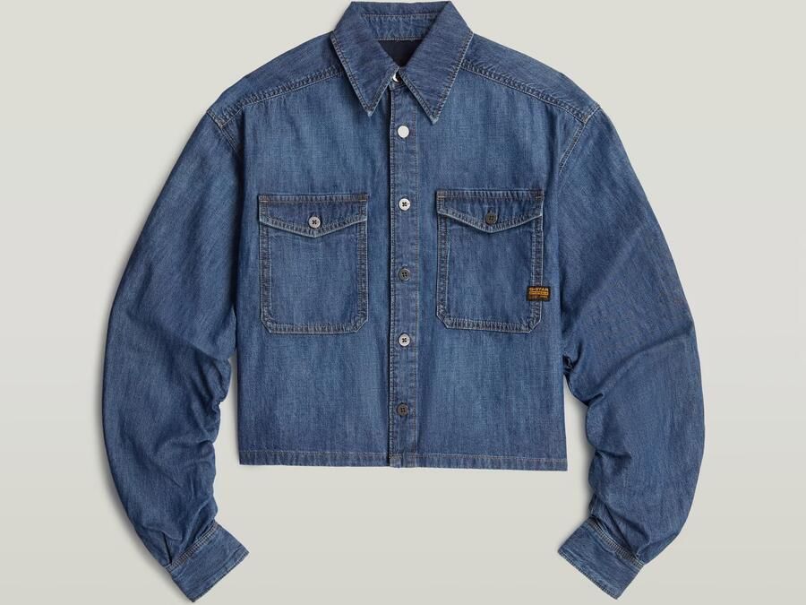 G-Star RAW Relaxed Staq Blouse Midden blauw Dames