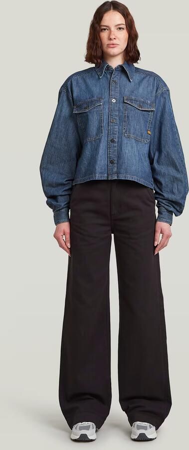 G-Star RAW Relaxed Staq Blouse Midden blauw Dames - Foto 7