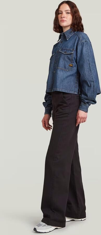 G-Star RAW Relaxed Staq Blouse Midden blauw Dames - Foto 6