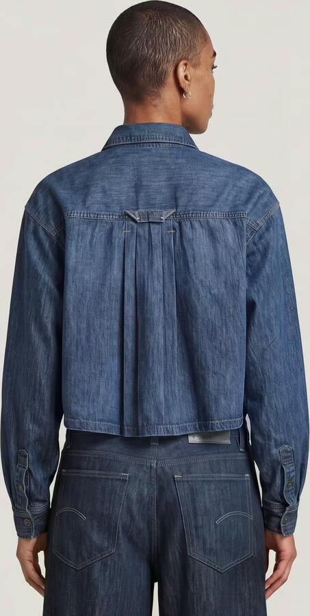 G-Star RAW Relaxed Staq Blouse Midden blauw Dames - Foto 5