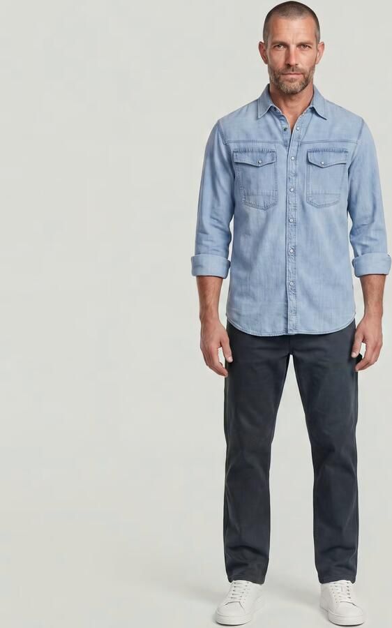 G-Star RAW Relaxed Straight Chino Donkerblauw Heren - Foto 6