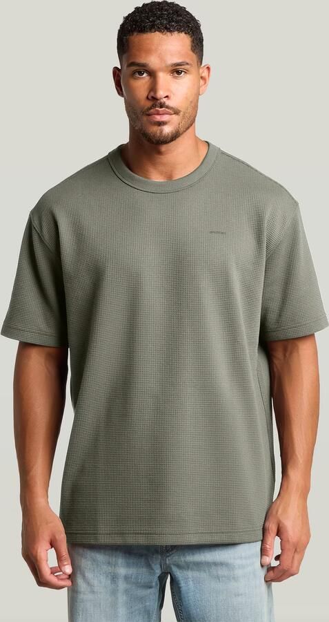 G-Star RAW Relaxed Textured T-Shirt Groen Heren - Foto 2