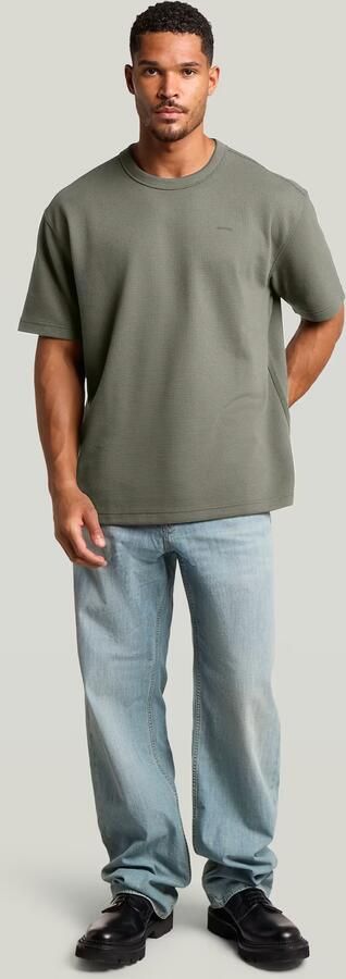 G-Star RAW Relaxed Textured T-Shirt Groen Heren - Foto 6