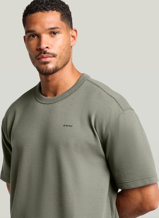 G-Star RAW Relaxed Textured T-Shirt Groen Heren - Foto 4