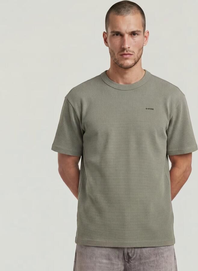 G-Star RAW Relaxed Textured T-Shirt Groen Heren - Foto 4