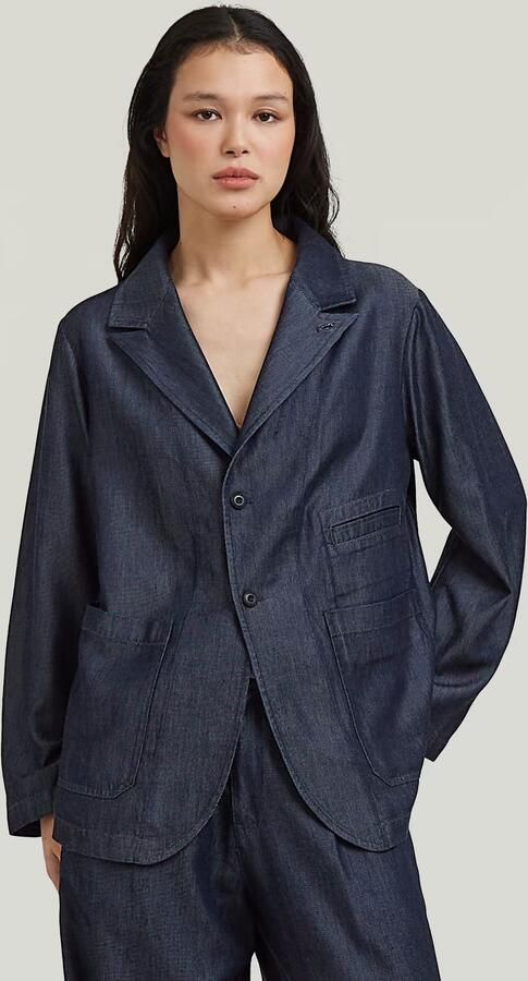 G-Star RAW Relaxed Utility Blazer Donkerblauw Dames