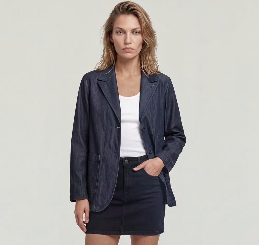G-Star RAW Relaxed Utility Blazer Donkerblauw Dames - Foto 4