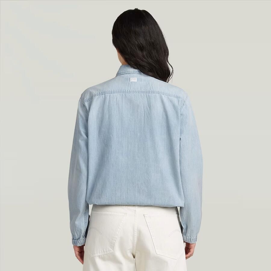G-Star RAW Relaxed Zip Overhemd Lichtblauw Dames - Foto 2