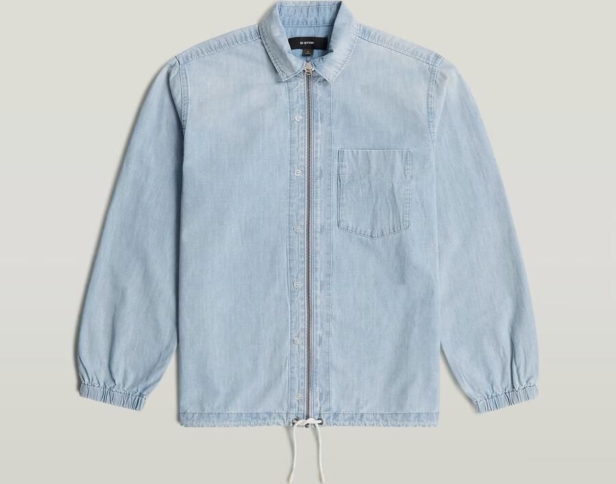 G-Star RAW Relaxed Zip Overhemd Lichtblauw Dames - Foto 5