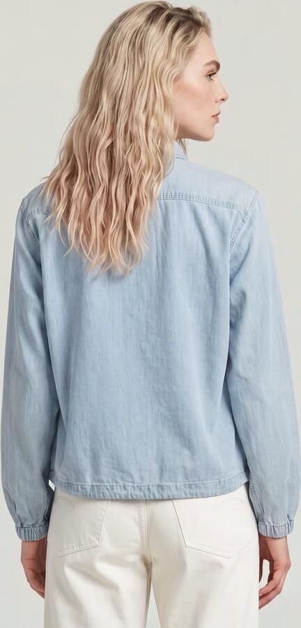 G-Star RAW Relaxed Zip Overhemd Lichtblauw Dames - Foto 5