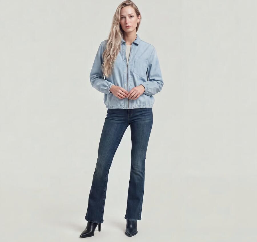 G-Star RAW Relaxed Zip Overhemd Lichtblauw Dames - Foto 3