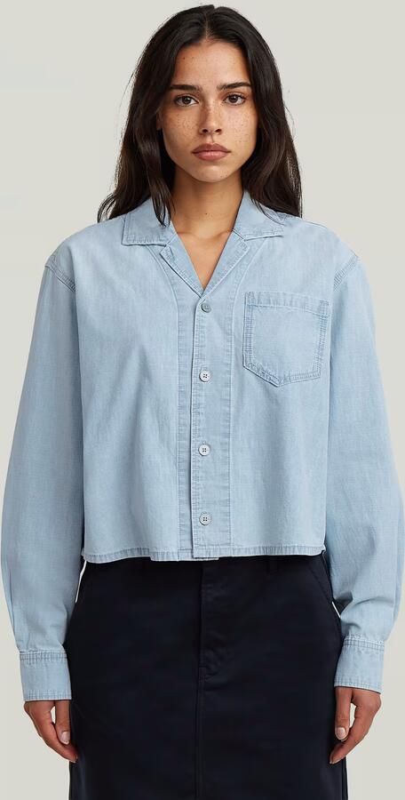 G-Star RAW Resort Boxy Relaxed Overhemd Lichtblauw Dames - Foto 3