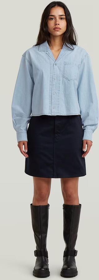 G-Star RAW Resort Boxy Relaxed Overhemd Lichtblauw Dames - Foto 8
