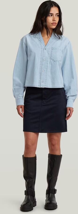 G-Star RAW Resort Boxy Relaxed Overhemd Lichtblauw Dames - Foto 8