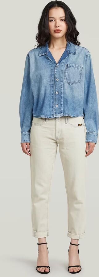 G-Star RAW Resort Boxy Relaxed Overhemd Midden blauw Dames - Foto 8