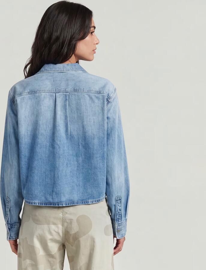 G-Star RAW Resort Boxy Relaxed Overhemd Midden blauw Dames - Foto 8
