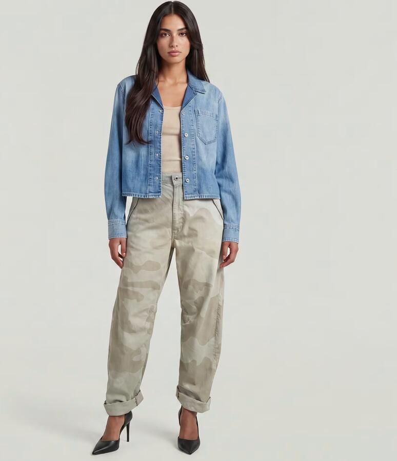 G-Star RAW Resort Boxy Relaxed Overhemd Midden blauw Dames - Foto 7