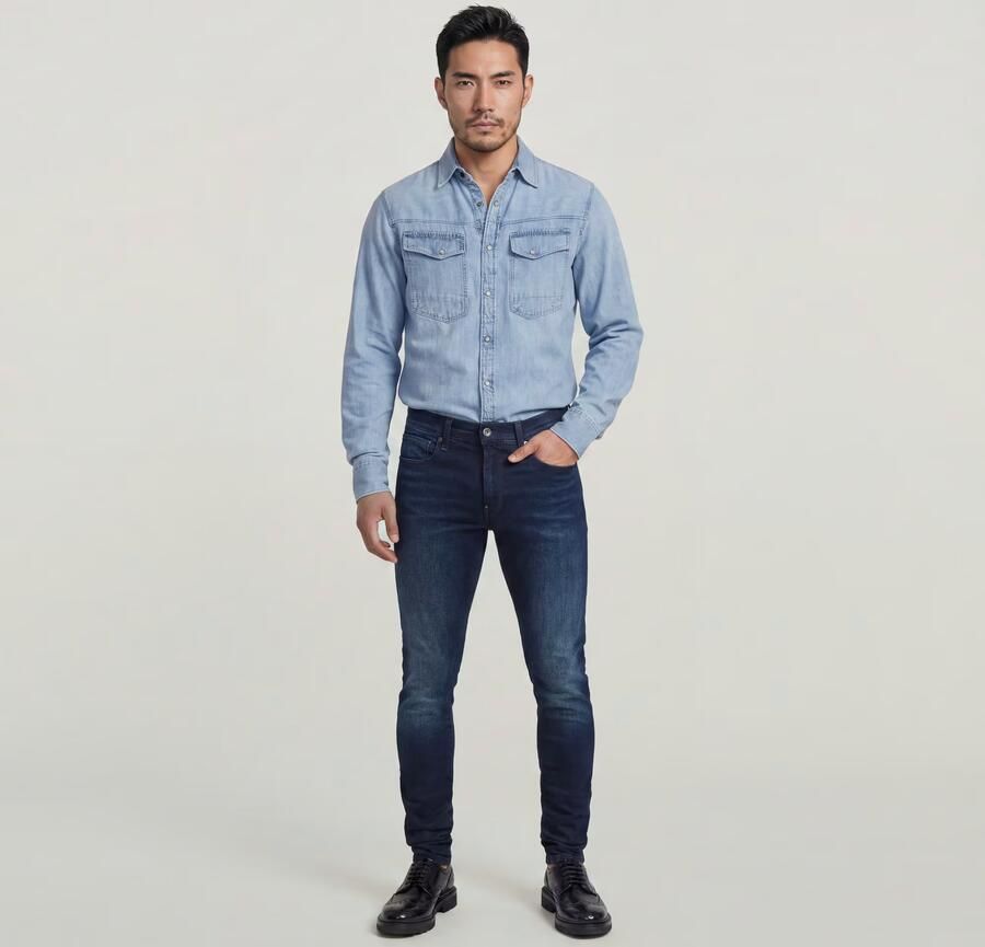 G-Star RAW Revend Skinny Jeans Donkerblauw Heren - Foto 8