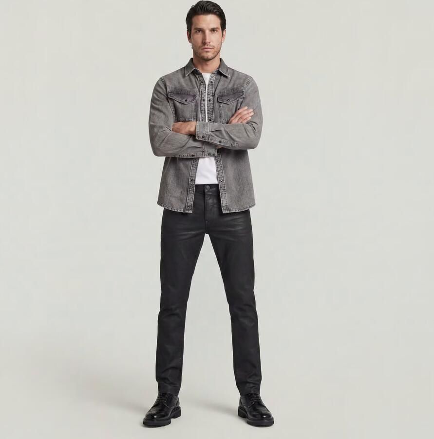 G-Star Raw Jeans met labelpatch van leer model 'REVEND' - Foto 11