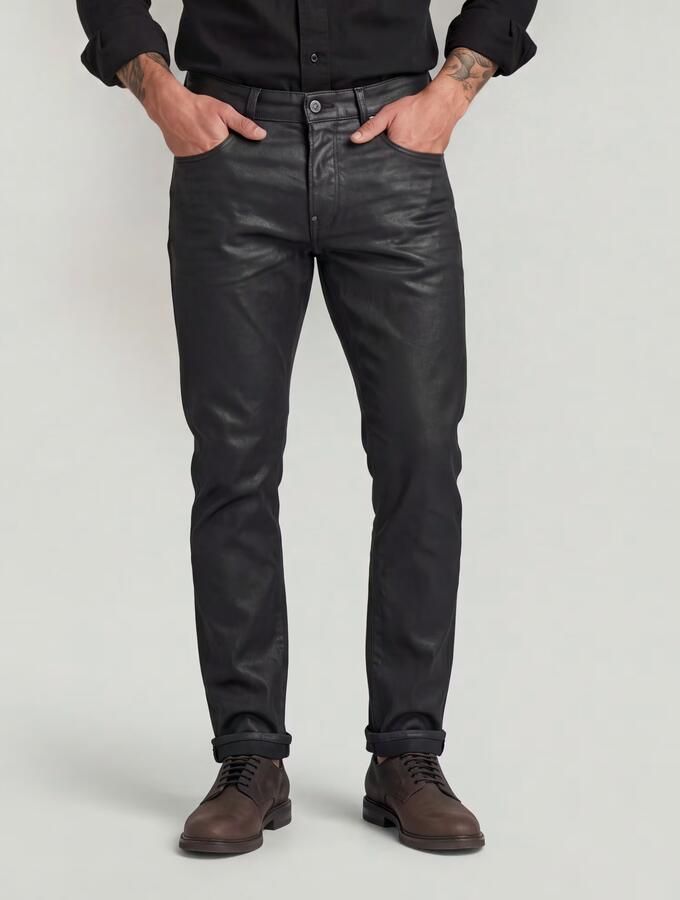 G-Star Raw Jeans met labelpatch van leer model 'REVEND' - Foto 5